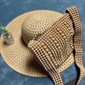 Beaded 50-60’s purse beaded handbag cream beige
8-1/2” & 6”